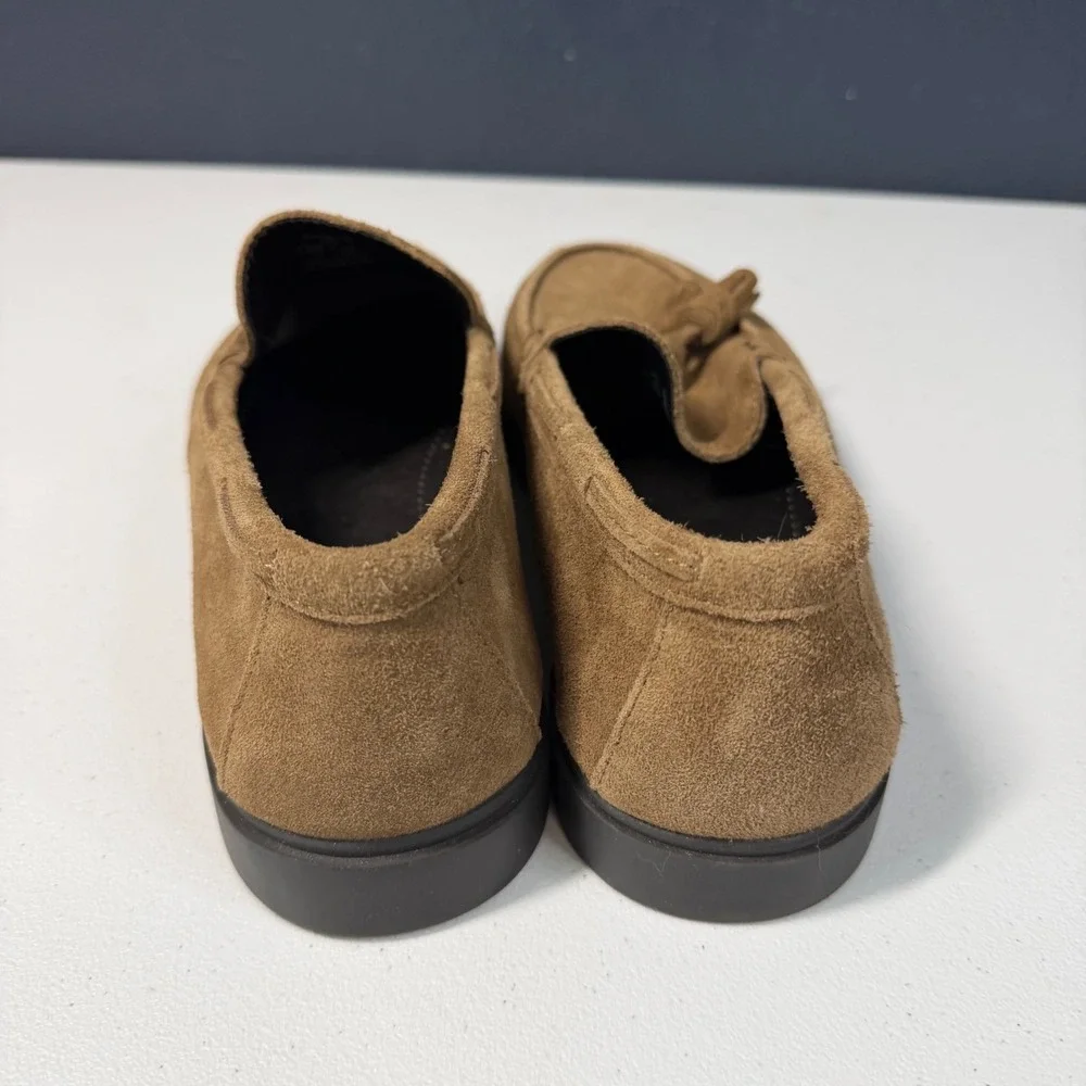 Zara Mens Tassel Loafers Brown Suede Slip On Shoes Classic Preppy EUR 41 US 8